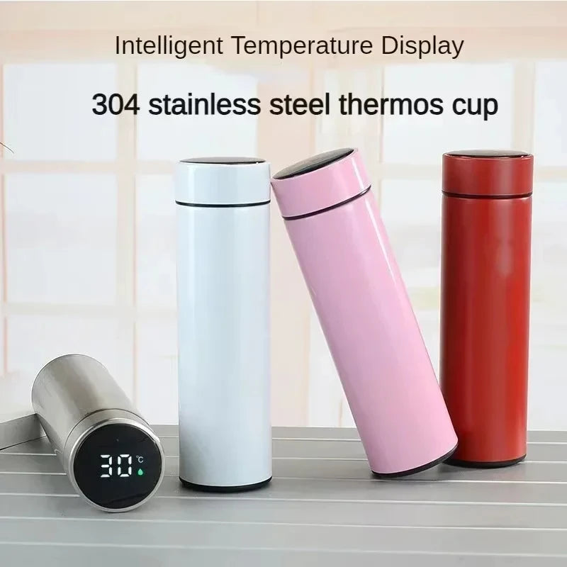 500ML Thermos Bottle Smart Cup 304 Stainless Steel Vacuum Digital With Temperature Display Insulated Intelligent Coffee Cup